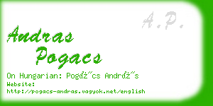 andras pogacs business card